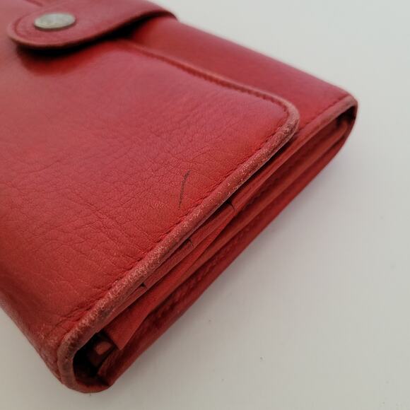 Bree Large Wallet Clutch Geniue Leather Red Card Bill Pen Key Holder Strap - Picture 11 of 13